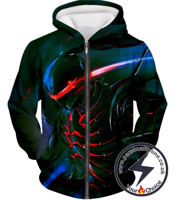 Fate Stay Night Deadly Berserker Lancelot Cool Black Zip Up Hoodie